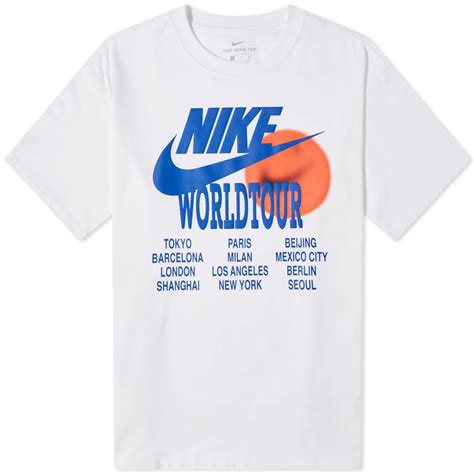 nike world tour t shirt weiß|white Nike t shirt.